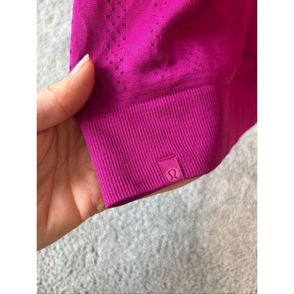 NWOT LULULEMON swiftly breathe long sleeve fetching lines, $88 Sz 4, F30 - Picture 6 of 7